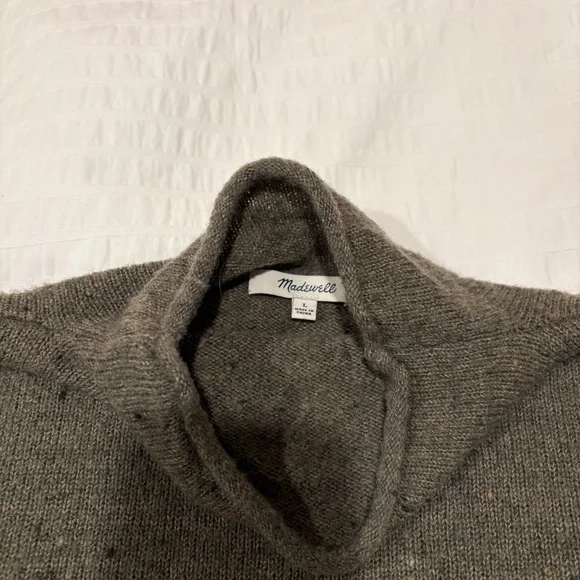 Madewell Donegal Inland Turtleneck Wool Sweater Forest Green - Picture 4 of 11